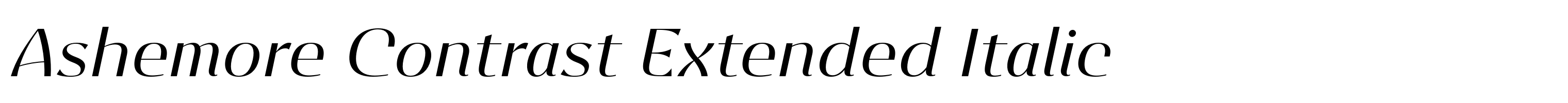 Ashemore Contrast Extended Italic